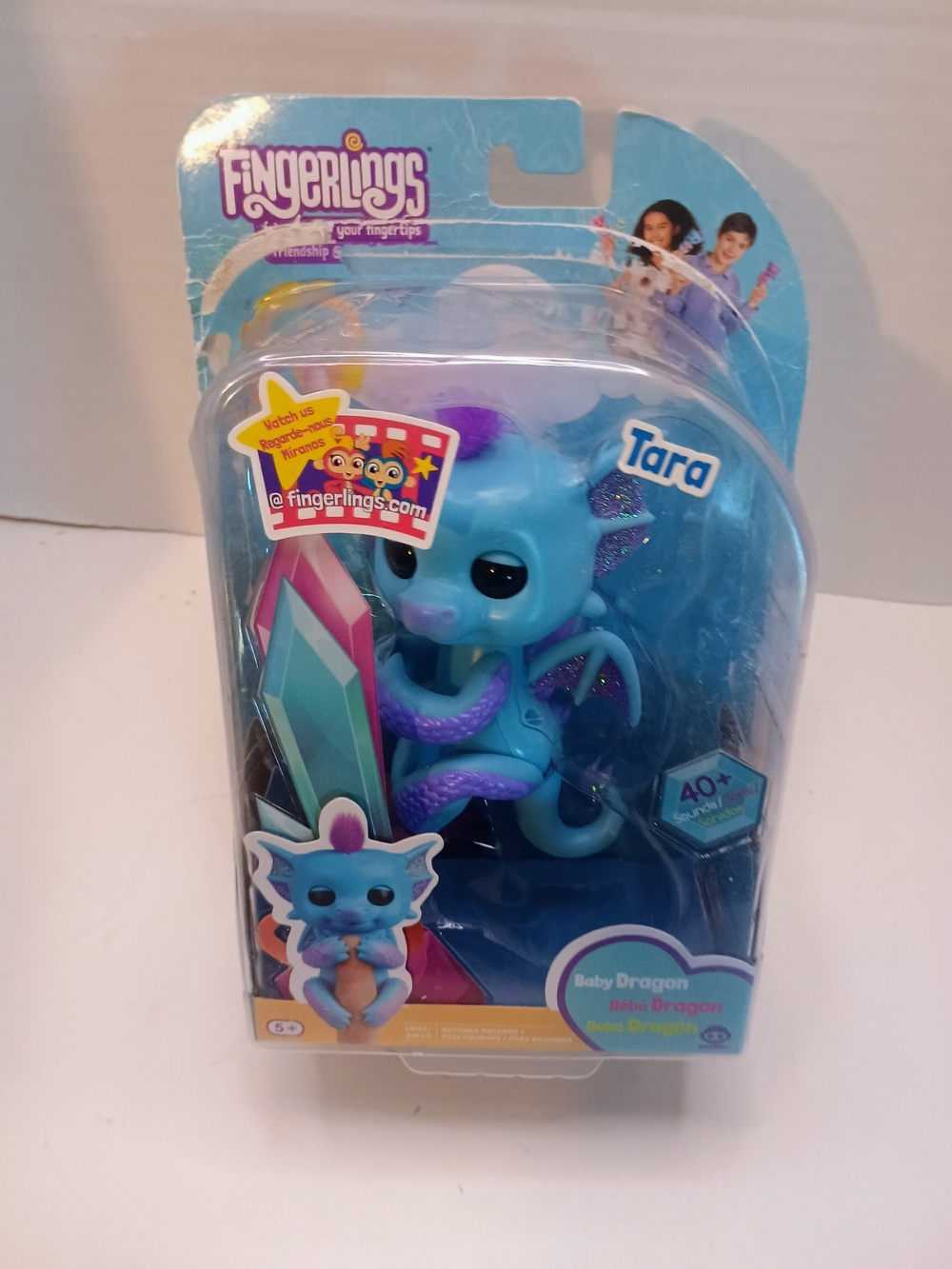 Fingerlings Interactive Baby Dragon - Tara *Damaged Card